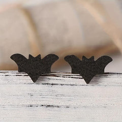 Halloween Pumpkin Ghost Bat Stud Earrings Retro Goth Style