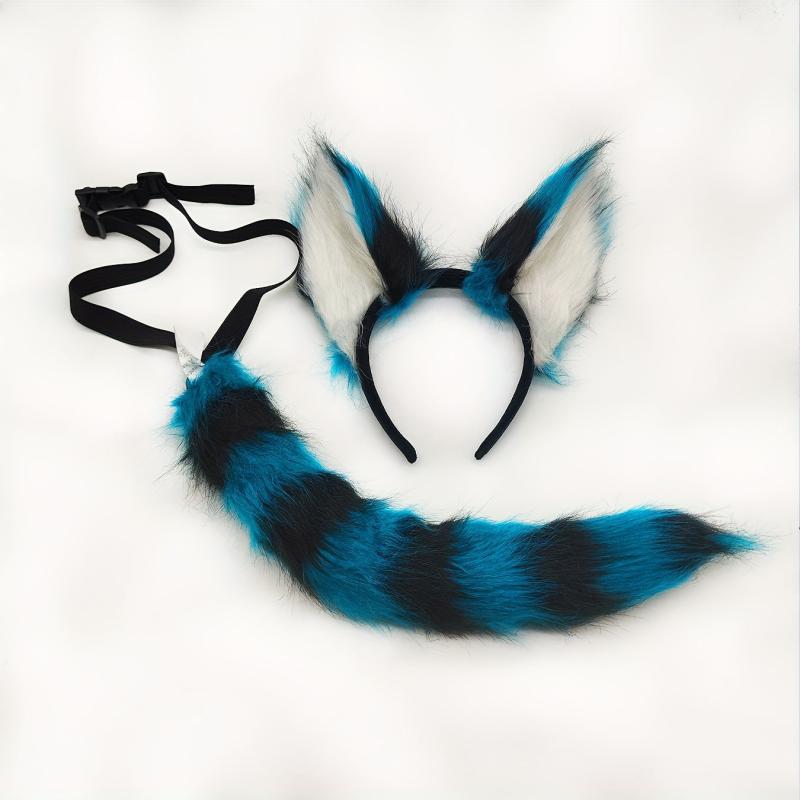 Cosplay Animal Ears & Plush Headwear Tail Set Hot Style
