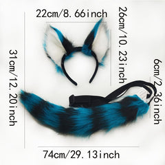 Cosplay Animal Ears & Plush Headwear Tail Set Hot Style