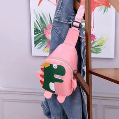 Cartoon Dinosaur Kids Schoolbag Messenger Bag Waist Chest Bag