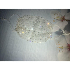 Rhinestones Mesh Mask Masquerade Crystal Halloween Masks Women Girls