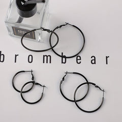 3 Pairs Stainless Steel Hoop Earrings Set Hypoallergenic for Women Girls