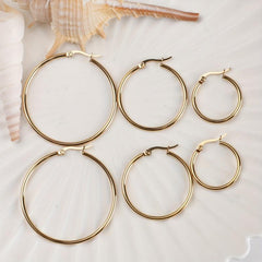 3 Pairs Hypoallergenic Hoop Earrings Set For Women Girls