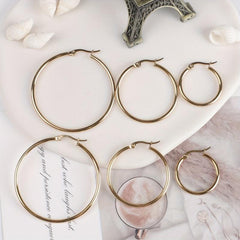 3 Pairs Hypoallergenic Hoop Earrings Set For Women Girls