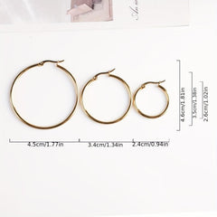 3 Pairs Hypoallergenic Hoop Earrings Set For Women Girls