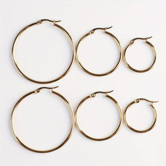 3 Pairs Hypoallergenic Hoop Earrings Set For Women Girls