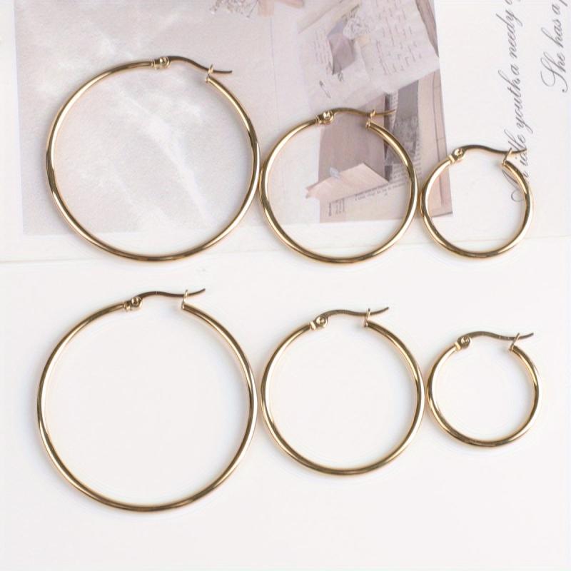 3 Pairs Hypoallergenic Hoop Earrings Set For Women Girls