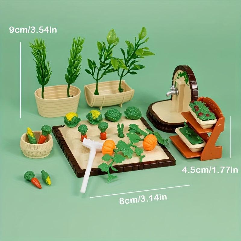 30pcs Mini Farm Vegetable Toys Educational Ornaments Simulation Play Set
