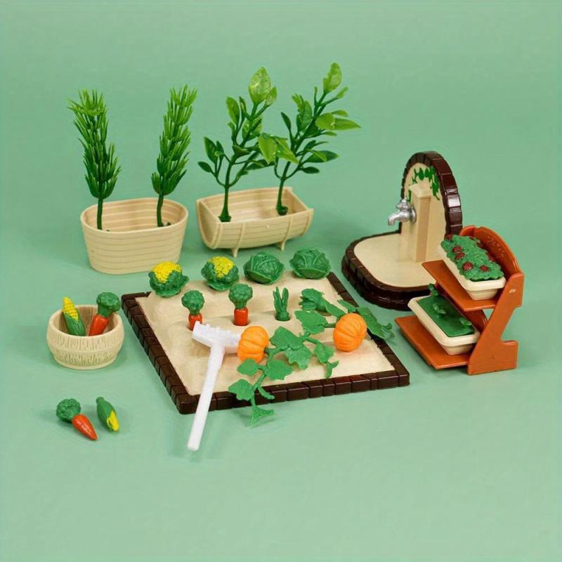 30pcs Mini Farm Vegetable Toys Educational Ornaments Simulation Play Set