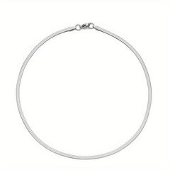 Silver Herringbone Chain Necklace for Women
