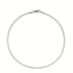 Silver Herringbone Chain Necklace for Women