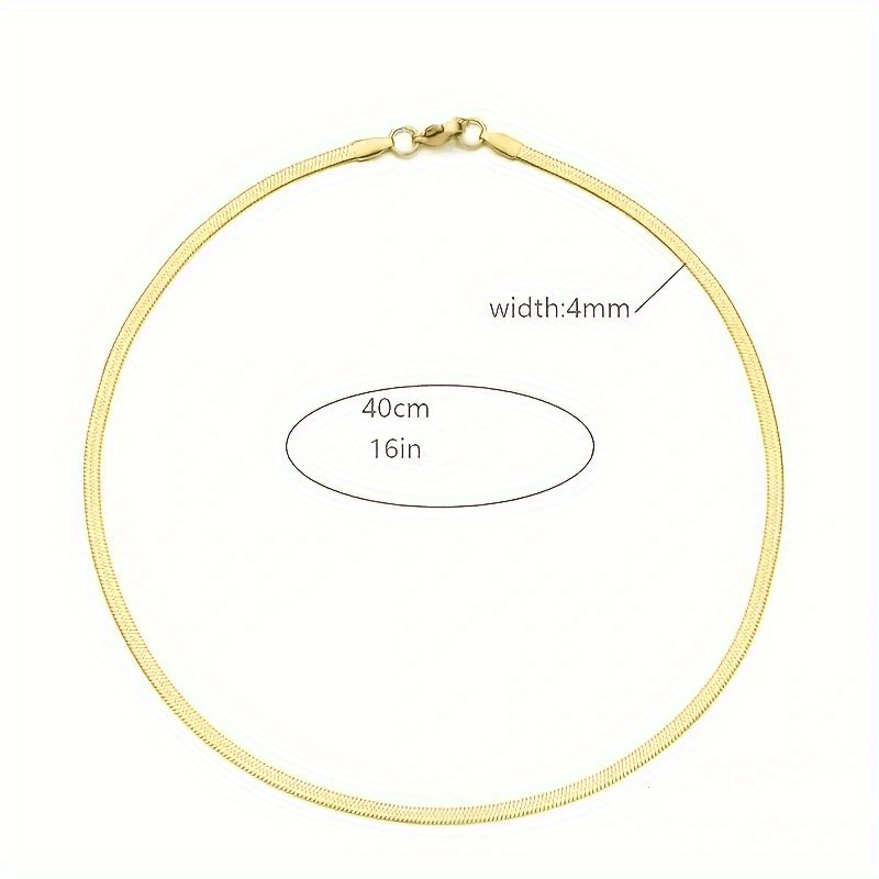 Silver Herringbone Chain Necklace for Women