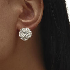 Layer Circle Gypsophila Earrings - Set of 2