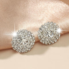 Layer Circle Gypsophila Earrings - Set of 2