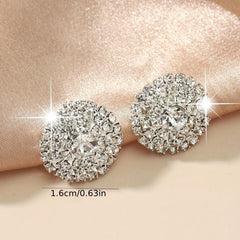 Layer Circle Gypsophila Earrings - Set of 2
