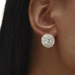 Layer Circle Gypsophila Earrings - Set of 2