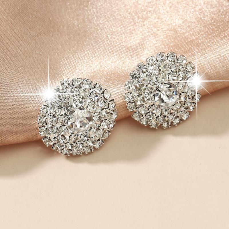 Layer Circle Gypsophila Earrings - Set of 2