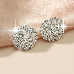 Layer Circle Gypsophila Earrings - Set of 2