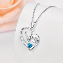 Horse Necklace Heart Necklace for Girls Birthday
