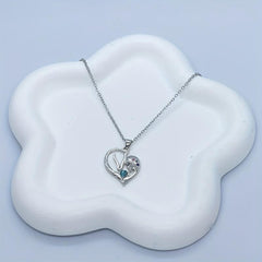 Horse Necklace Heart Necklace for Girls Birthday