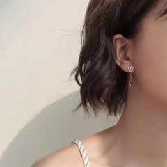 Tassel Earrings Sweet Heart Ear Wire Earrings Ear Jewelry