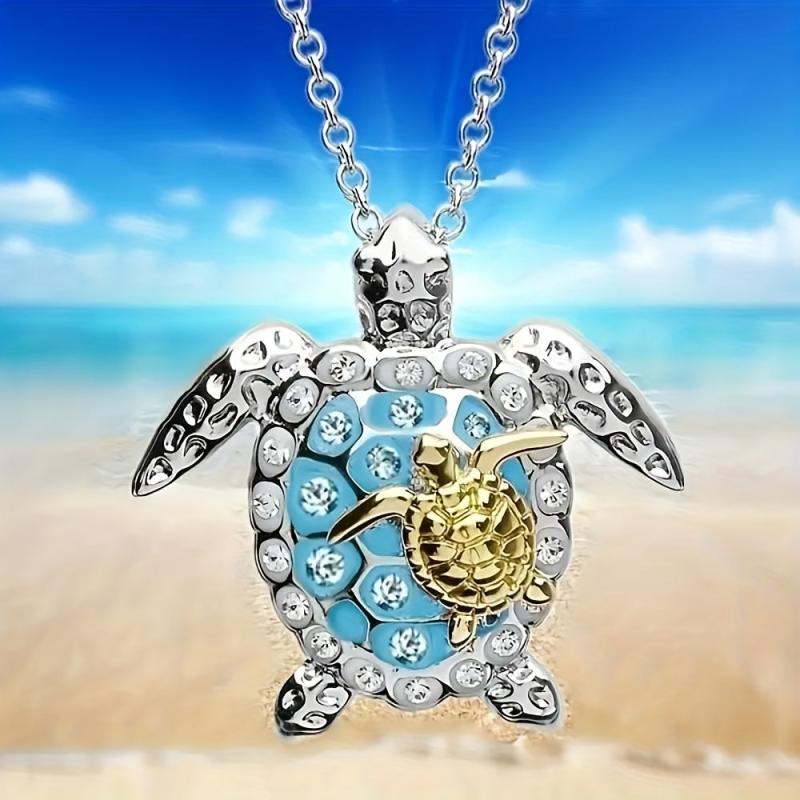 Turtle Necklace Parent child Turtle Pendant Necklace Charm Women's Necklace