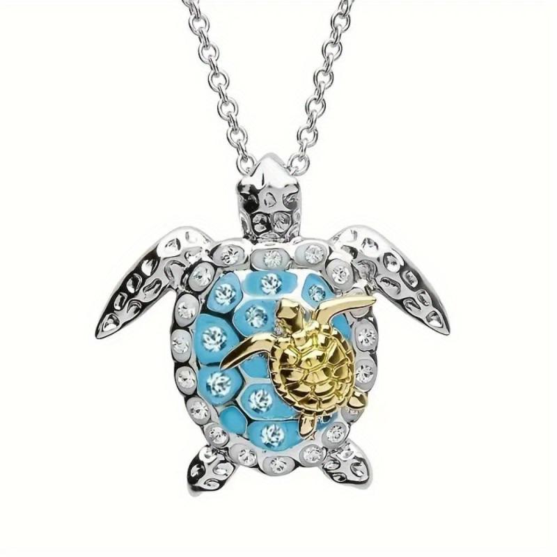 Turtle Necklace Parent child Turtle Pendant Necklace Charm Women's Necklace