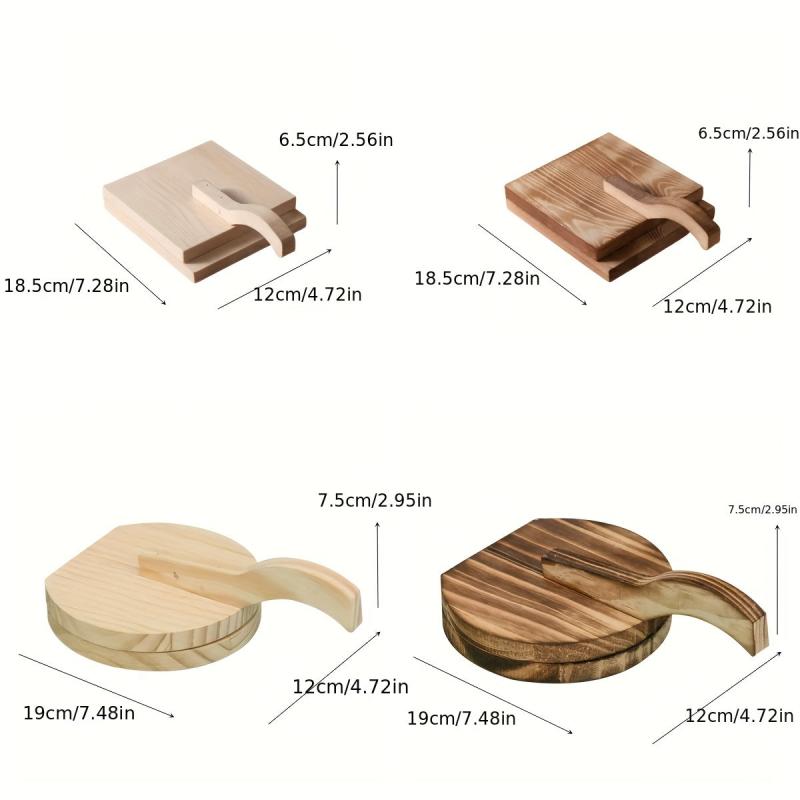 Solid Wood Dumpling Skin Press Noodle Bun Mold