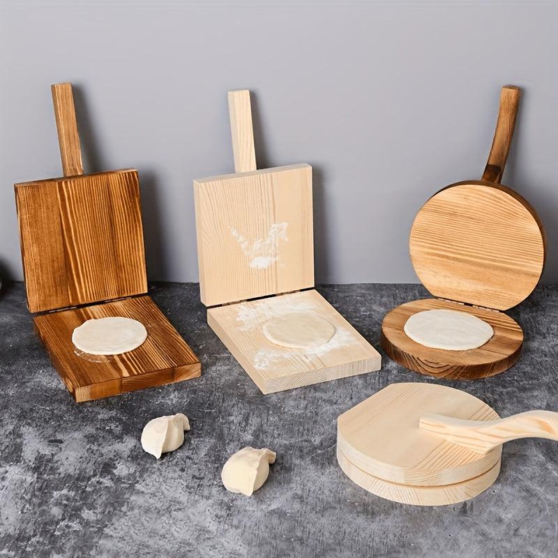 Solid Wood Dumpling Skin Press Noodle Bun Mold