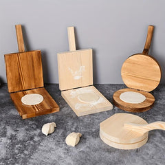 Solid Wood Dumpling Skin Press Noodle Bun Mold