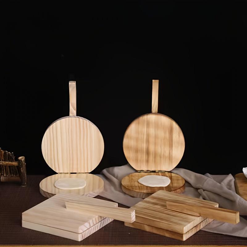 Solid Wood Dumpling Skin Press Noodle Bun Mold