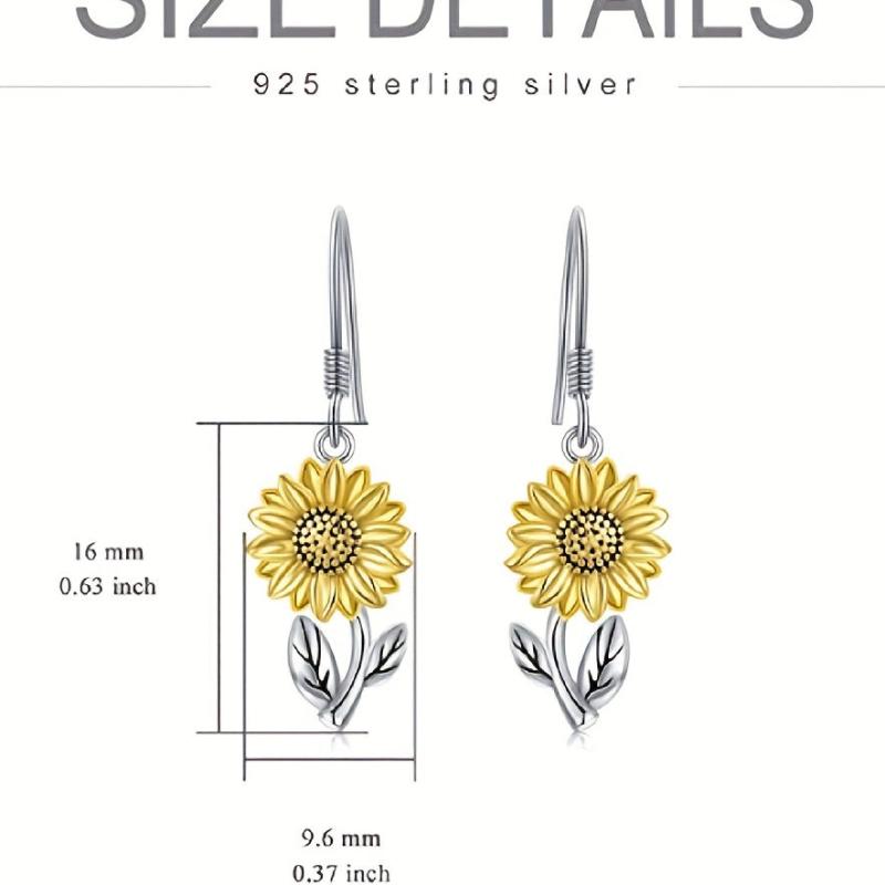 Sunflower Dangle Earrings Drop Dangle Earrings