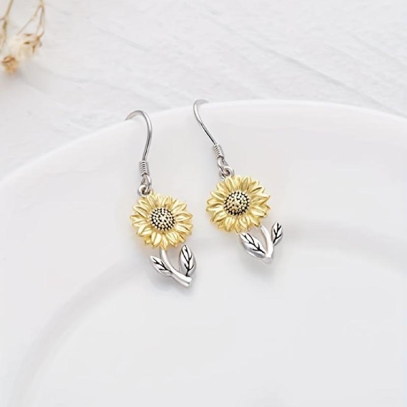 Sunflower Dangle Earrings Drop Dangle Earrings