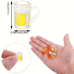 20pcs Mini Beer Cup 1:12 Micro Landscape Ornaments