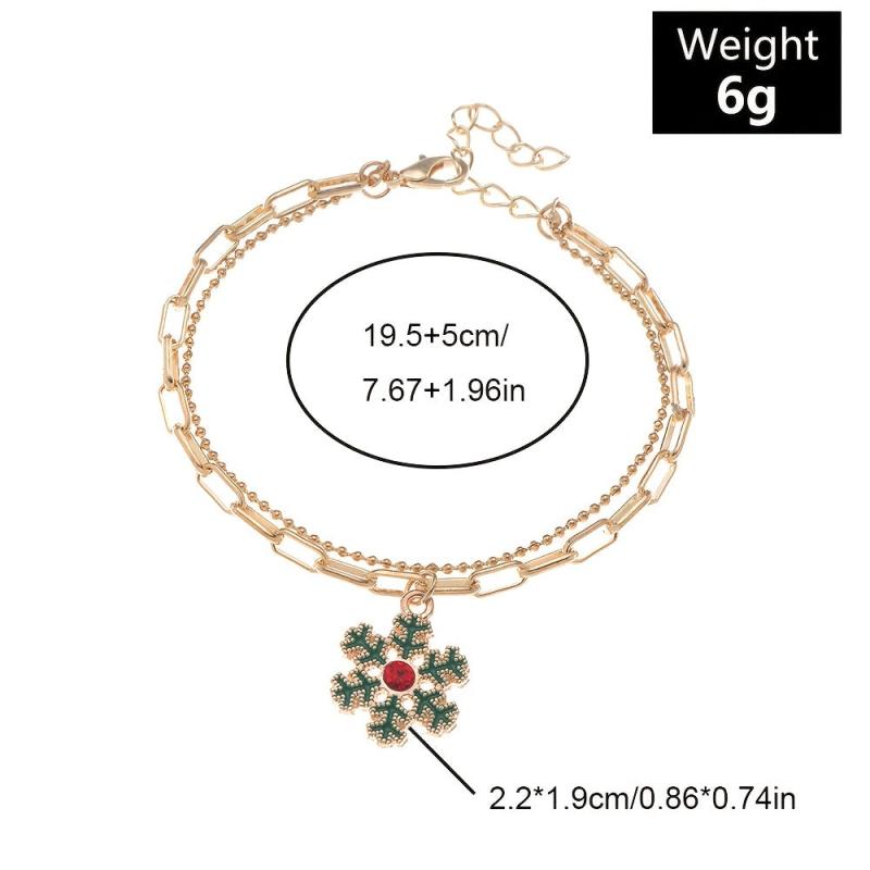 Holiday Jewelry Set Japanese Chain Pendant Christmas Bracelet
