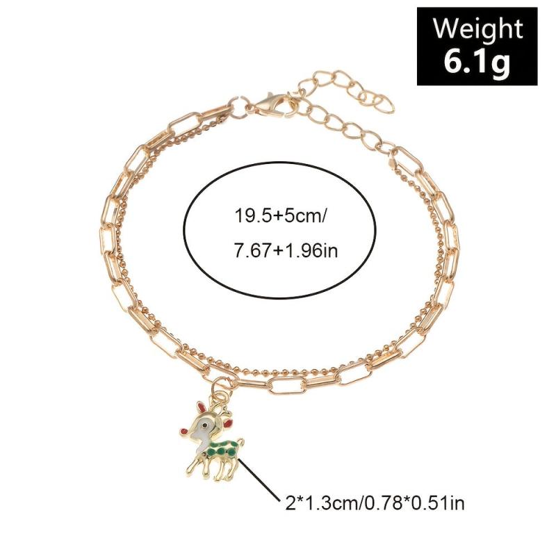 Holiday Jewelry Set Japanese Chain Pendant Christmas Bracelet