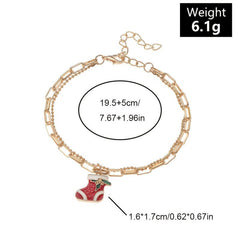Holiday Jewelry Set Japanese Chain Pendant Christmas Bracelet