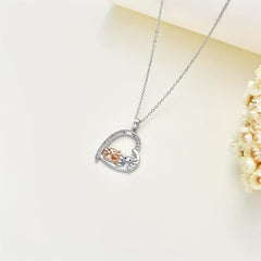 Charming Axolotl Heart Pendant Necklace - Axolotl Jewelry Gift