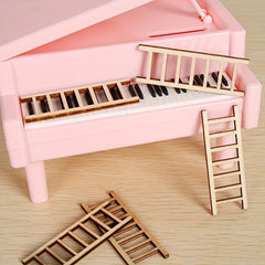 Mini Wooden Ladder for Painting Decorating Staining Fairy Home Decor