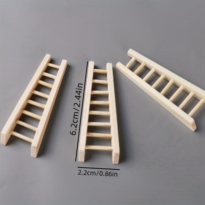 Mini Wooden Ladder for Painting Decorating Staining Fairy Home Decor