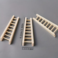 Mini Wooden Ladder for Painting Decorating Staining Fairy Home Decor