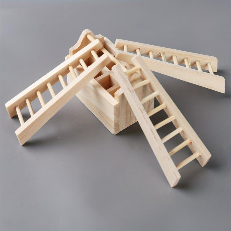 Mini Wooden Ladder for Painting Decorating Staining Fairy Home Decor