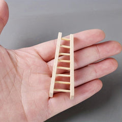 Mini Wooden Ladder for Painting Decorating Staining Fairy Home Decor