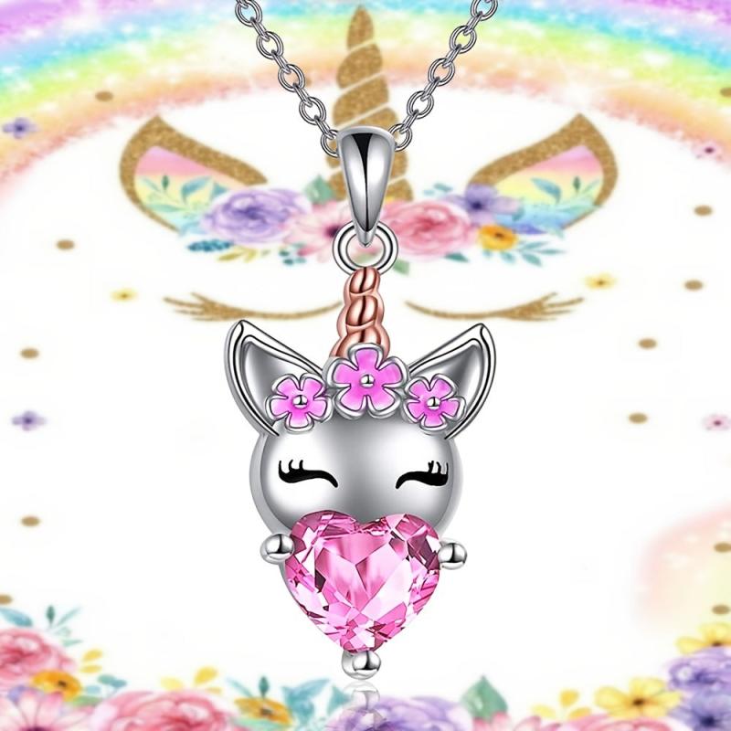 Unicorn Pendant Necklace for Girls - Fantasy Unicorn Jewelry