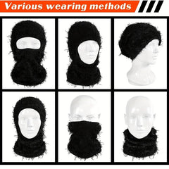 Distressed Balaclava Full Face Ski Mask Knitted Balaclava Ski Mask