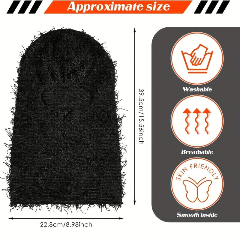 Distressed Balaclava Full Face Ski Mask Knitted Balaclava Ski Mask