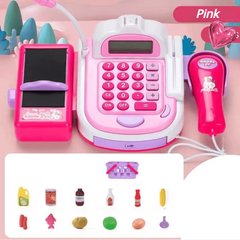 Cash Register Toy for Kids Supermarket Play House