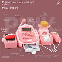 Cash Register Toy for Kids Supermarket Play House
