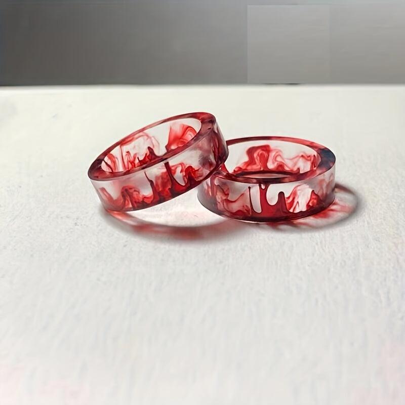 Halloween Ghost Blood Stain Ring - Spooky Cosplay Accessory