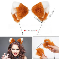Fox Ear Hoop and Tail 2 piece Role playing Costume